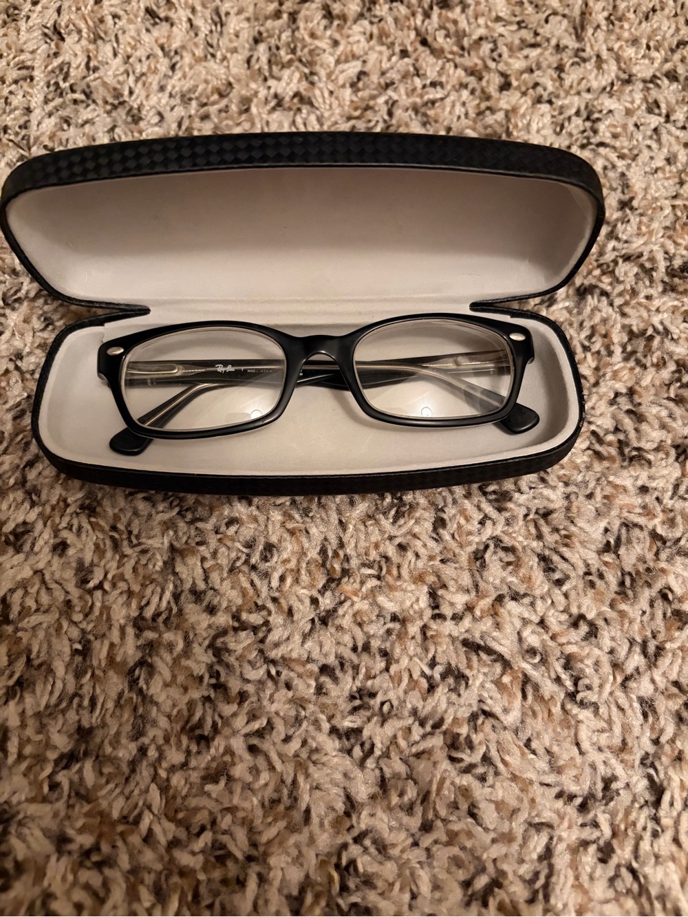 Kid Boy Ray-Ban Black Rectangular Prescription Glasses
